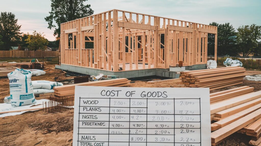 Mastering Cost of Goods Sold in Construction: A Clear Detailed COGS in construction Guide in 7 sections 2 Cost of Goods Sold Wood Planks Nails or other supplies